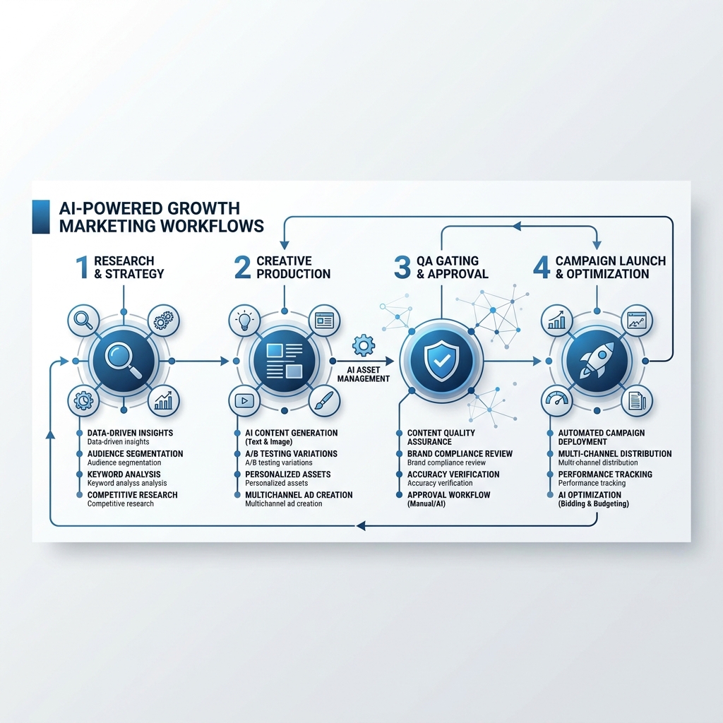 Growth marketing workflow diagram